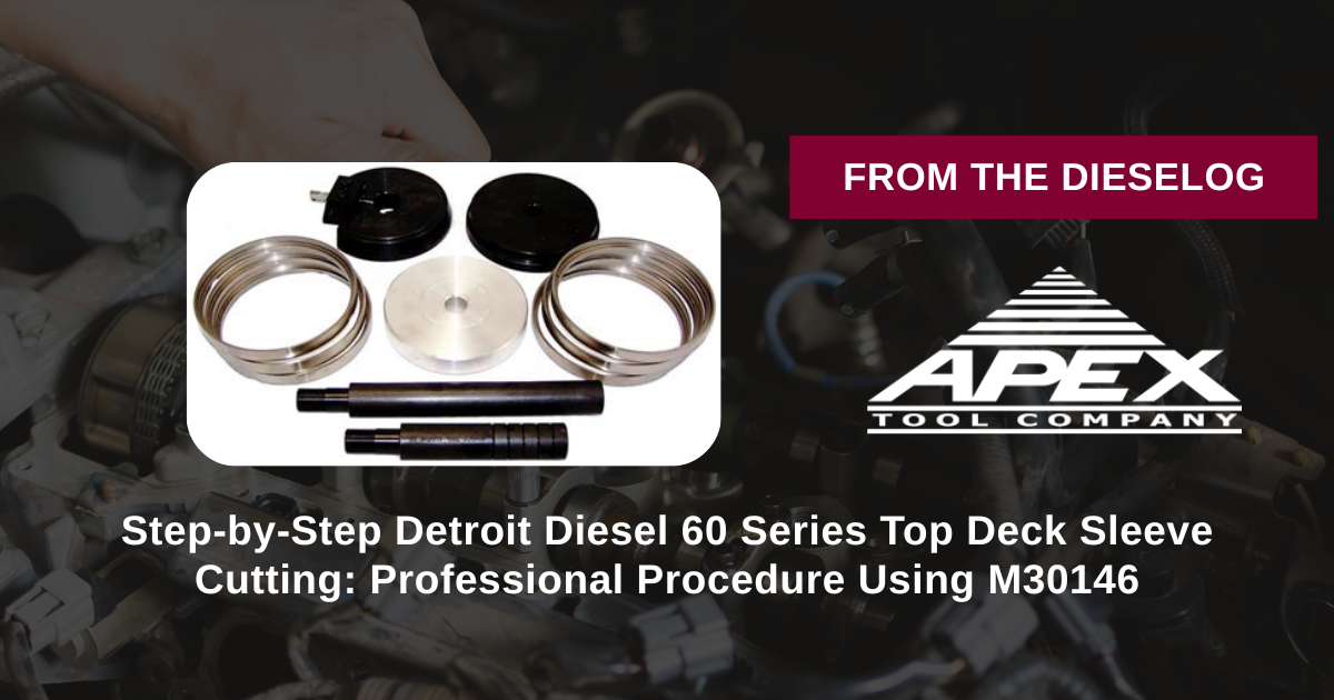 Step-by-Step Detroit Diesel 60 Series Top Deck Sleeve Cutting: Professional Procedure Using M30146